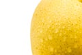 Wet yellow pear macro Royalty Free Stock Photo