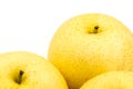 Wet yellow pear macro Royalty Free Stock Photo