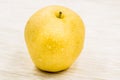 Wet yellow pear macro Royalty Free Stock Photo