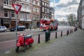 Weteringschans street in the morning. Amsterdam. Netherlands Royalty Free Stock Photo