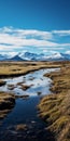 Captivating Landscape Photography Of Iceland\'s Serene River And Majestic Mountains Royalty Free Stock Photo