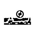 wetland restoration environmental glyph icon vector illustration