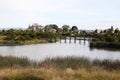 Wetlands Melbourne, Victoria, Australia showing trees, gardens, lake