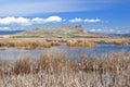 Tule Lake National Wildlife Refuge at Lava Beds National Monument, Northern California, USA Royalty Free Stock Photo