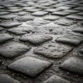 Wetness, possibly after rain, emphasizing the texture of the cobb Royalty Free Stock Photo