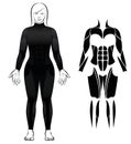 Wetsuit Black Diving Suit Woman Royalty Free Stock Photo