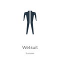 Wetsuit icon vector. Trendy flat wetsuit icon from summer collection isolated on white background. Vector illustration can be used