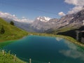 The Wetterhorn and Alpine Pond Royalty Free Stock Photo