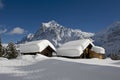 Wetterhorn in winter Royalty Free Stock Photo