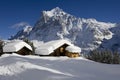 Wetterhorn in winter Royalty Free Stock Photo