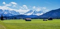 Wetterstein mountains. View from Wallgau, Bavaria, Germany Royalty Free Stock Photo