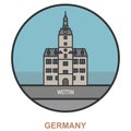 Wettin. Cities and towns in Germany Royalty Free Stock Photo
