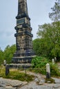 Wettin Obelisk on Lilienstein mountain, Saxon Switzerland, Germany Royalty Free Stock Photo