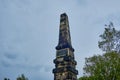 Wettin Obelisk on Lilienstein mountain, Saxon Switzerland, Germany Royalty Free Stock Photo