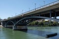 WettsteinbrÃ¼cke is the second oldest bridge across the Rine river in Basel, Switzerland Royalty Free Stock Photo