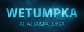 Wetumpka. Alabama. USA special blue banner background Royalty Free Stock Photo