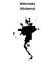Wetumpka outline map Royalty Free Stock Photo