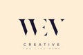 WEV abstract letter logo design Royalty Free Stock Photo