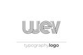 WEV modern geometric typography logo Royalty Free Stock Photo