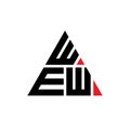 WEW triangle letter logo design with triangle shape. WEW triangle logo design monogram. WEW triangle vector logo template with red Royalty Free Stock Photo