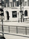 Wework at Baker street, London, grayscale, vertical