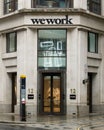 WeWork Moorgate office facade in City of London Royalty Free Stock Photo
