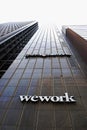 Wework Office Space Building and Sign in Downtown Detroit, Micigan