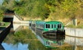 Wey & Arun Canal boats. Loxwood, Surrey, UK. Royalty Free Stock Photo