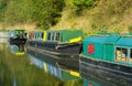 Canal barges. Wey & Arun Canal. Loxwood, Surrey, UK.
