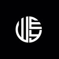 WEY logo WEY icon WEY monogram WEY letter minimalist Circle flat Unique modern abstract logo design Royalty Free Stock Photo