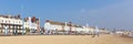 Weymouth beach Dorset UK in summer popular tourist destination on the south coast panorama Royalty Free Stock Photo