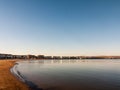 weymouth dorset sea coast sky blue beach sunset nature landscape Royalty Free Stock Photo