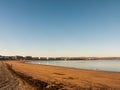 weymouth dorset sea coast sky blue beach sunset nature landscape Royalty Free Stock Photo