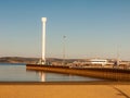 weymouth dorset sea coast sky blue beach sunset nature landscape Royalty Free Stock Photo