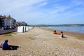 Seasonal beach huts, Weymouth, Dorset, UK. Royalty Free Stock Photo