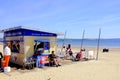 Beach cafe, Weymouth, Dorset, UK.