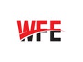 WFE Letter Initial Logo Design Vector Illustration Royalty Free Stock Photo
