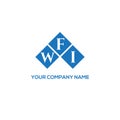 WFI letter logo design on WHITE background. WFI creative initials letter logo concept. WFI letter design Royalty Free Stock Photo