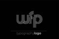 WFP modern geometric typography logo Royalty Free Stock Photo
