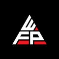 WFP triangle letter logo design with triangle shape. WFP triangle logo design monogram. WFP triangle vector logo template with red Royalty Free Stock Photo