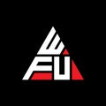 WFU triangle letter logo design with triangle shape. WFU triangle logo design monogram. WFU triangle vector logo template with red Royalty Free Stock Photo