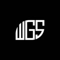 WGS letter logo design on black background. WGS creative initials letter logo concept. WGS letter design Royalty Free Stock Photo