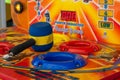 A whack a mole hammer on a game at the funfair Royalty Free Stock Photo