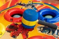 A whack a mole hammer on a game at the funfair Royalty Free Stock Photo