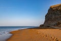 Whale Chine Beach on the Isle of Wight, with Morning Light Royalty Free Stock Photo