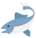 Whale Color Vector Icon which can easily modify or edit