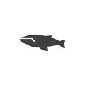 Whale fish vector icon Royalty Free Stock Photo