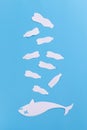 a whale of garbage plastic floating in the ocean Royalty Free Stock Photo