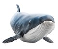 Whale isolated on white background. Generative AI Royalty Free Stock Photo