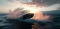 A Whale on the Misty Dawn